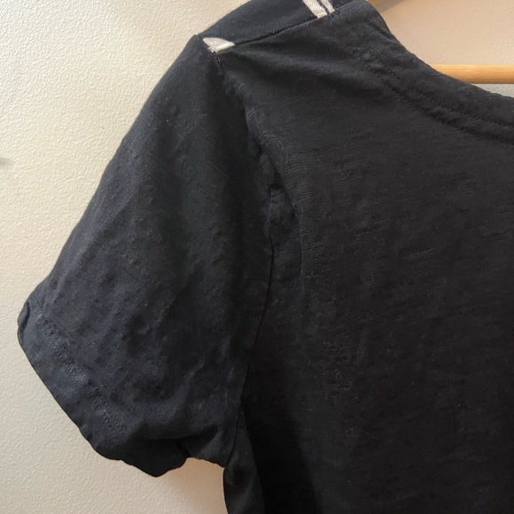 Anthropologie Akemi + Kin Black White Polka Dot Sherburne Top - Picture 7 of 8